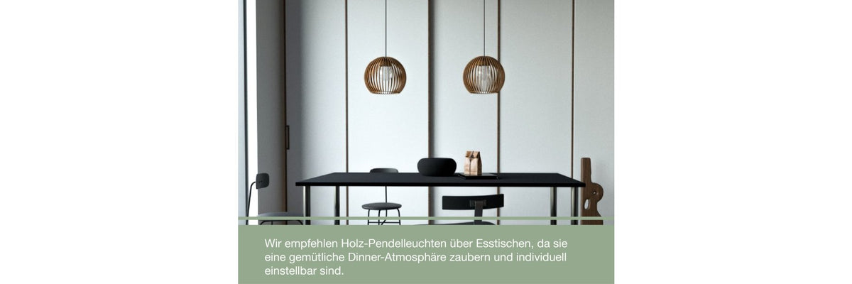 Esstischlampen aus Holz für ein natürliches Ambiente