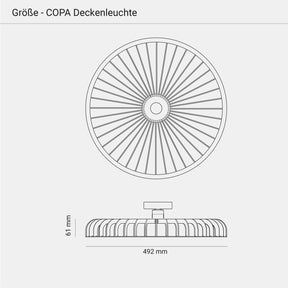Deckenleuchte COPA aus Holz