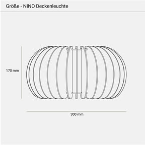 Deckenleuchte NINO aus Holz