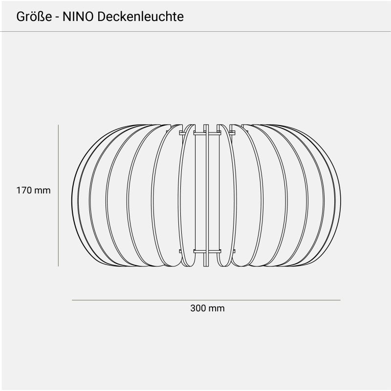 Deckenleuchte NINO aus Holz