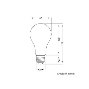 E27 LED Leuchtmittel KLAR - nicht dimmbar, 1600 Lumen (Deckenleuchten)
