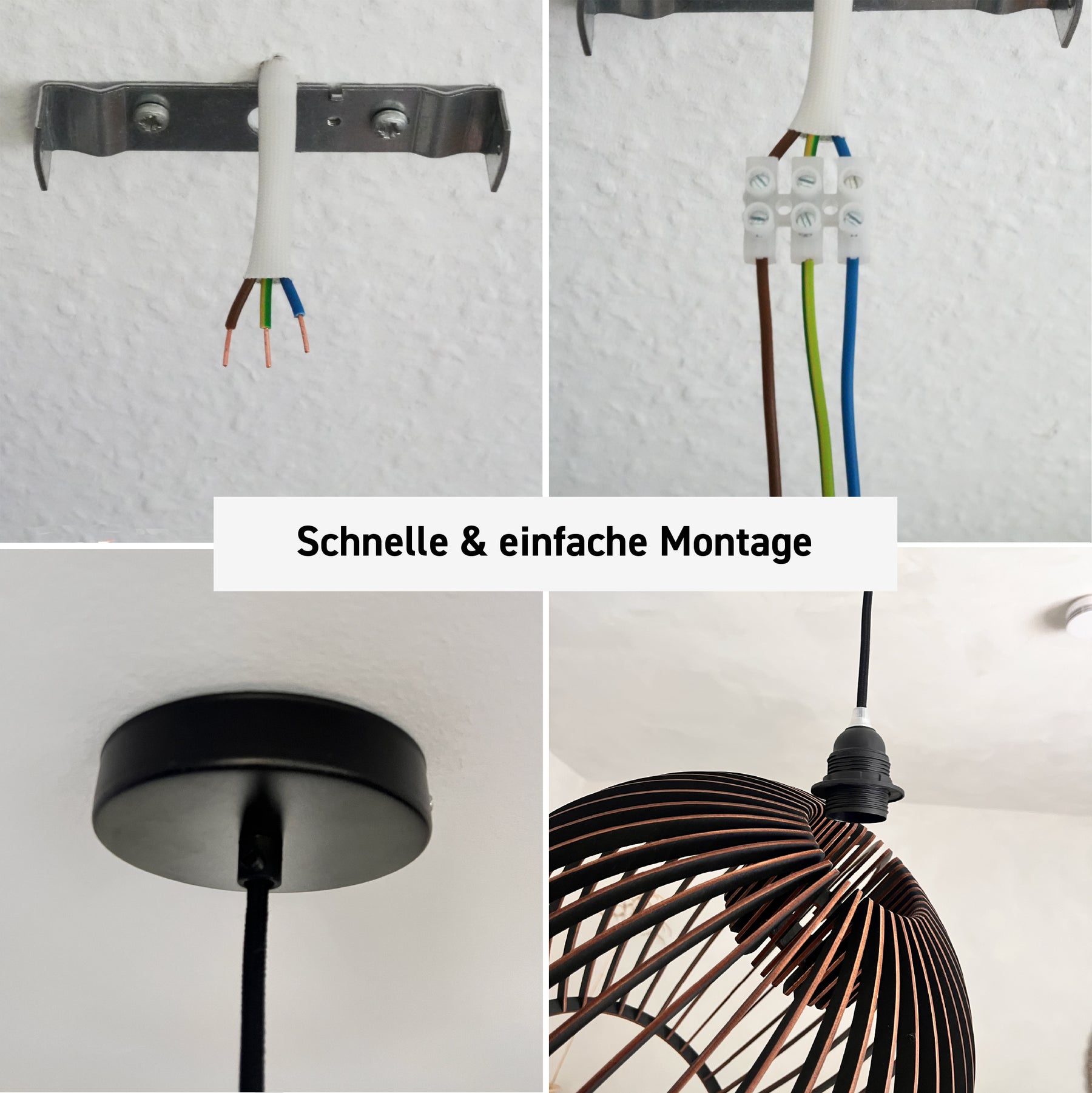 Pendelleuchte BOLA aus Holz