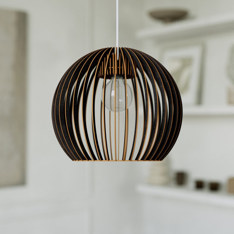 Pendelleuchte BOLA aus Holz