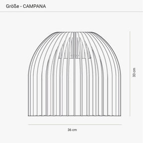 Pendelleuchte CAMPANA aus Holz