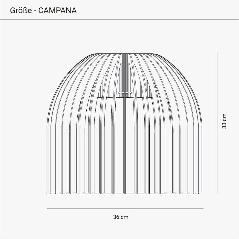 Pendelleuchte CAMPANA aus Holz