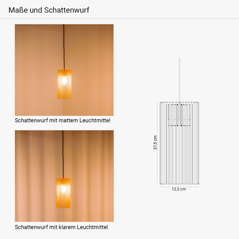 Pendelleuchte CILINDRO aus Holz