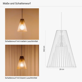 Pendelleuchte CONO aus Holz
