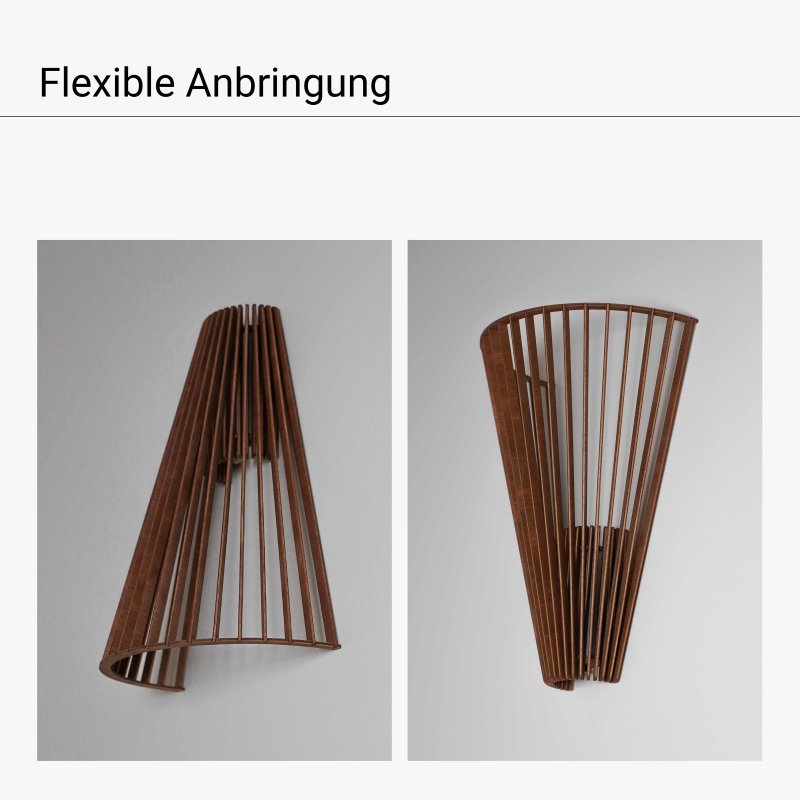 Wandleuchte CONO aus Holz