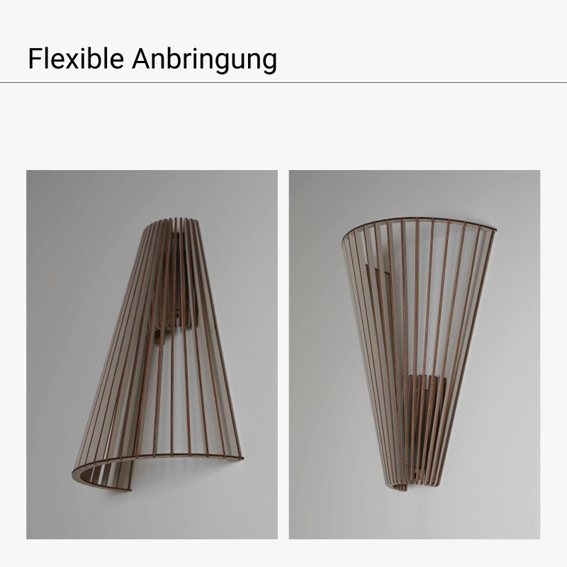 Wandleuchte CONO aus Holz