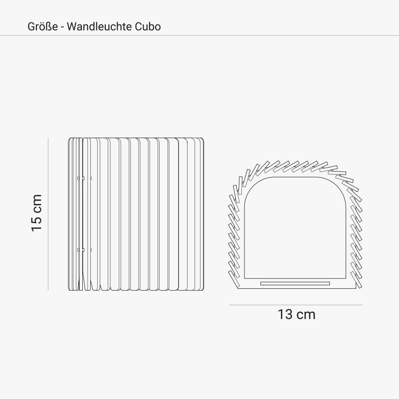 Wandleuchte CUBO aus Holz