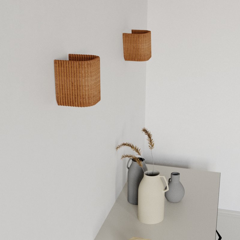 Wandleuchte CUBO aus Holz