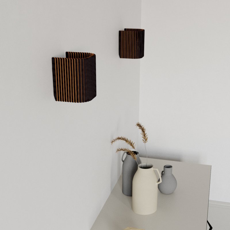 Wandleuchte CUBO aus Holz