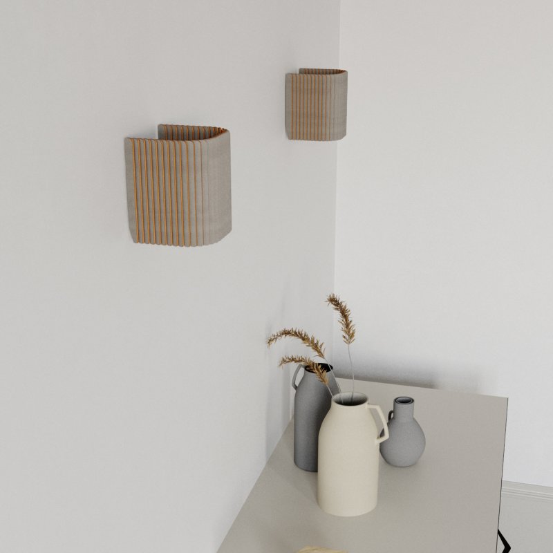 Wandleuchte CUBO aus Holz